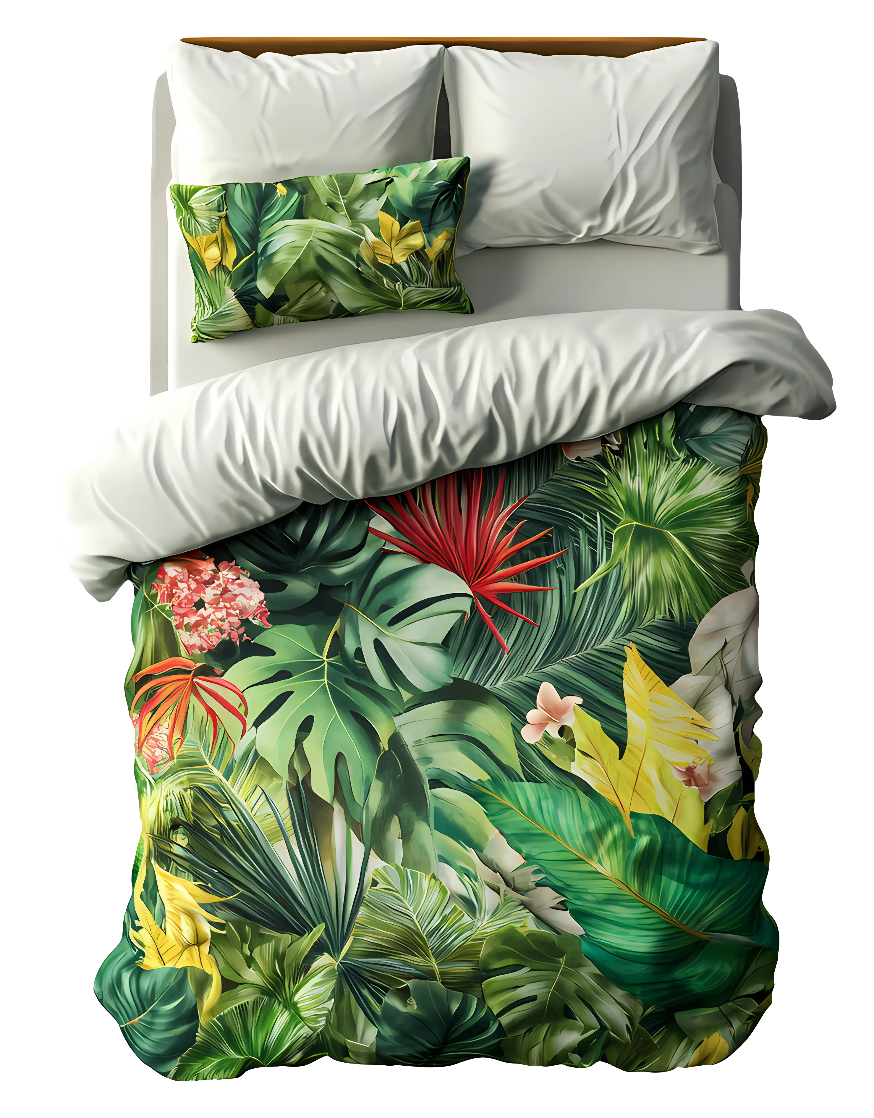 Tropical Bedding with Leafy Design