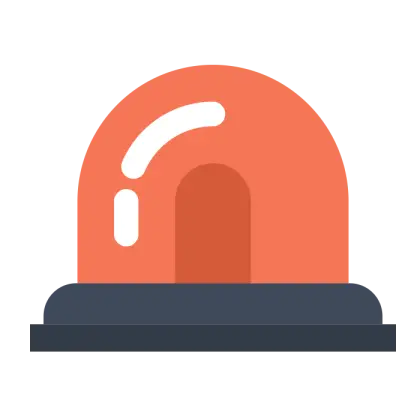 Red Emergency Siren Light Symbol