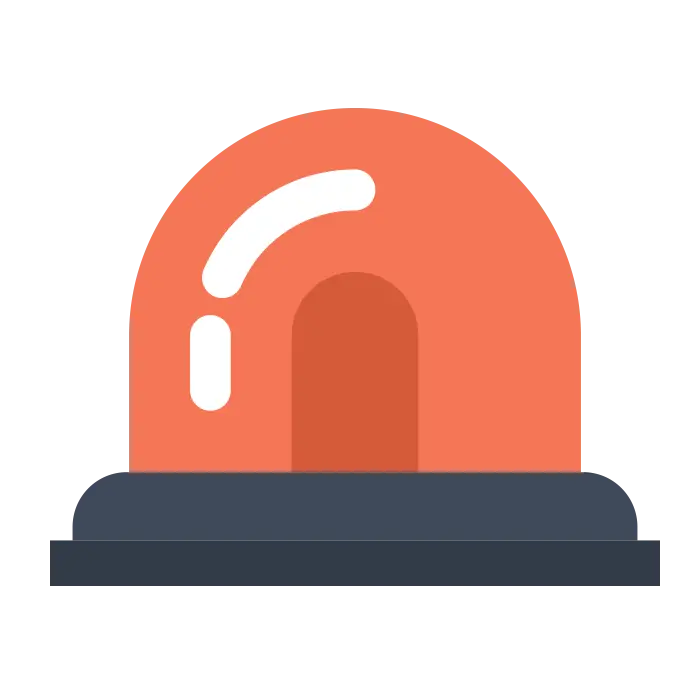 Red Emergency Siren Light Symbol
