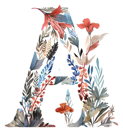 Floral Letter A