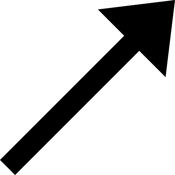 Upward Right Arrow Symbol