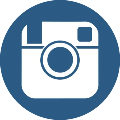 Blue Circular Instagram Icon Logo