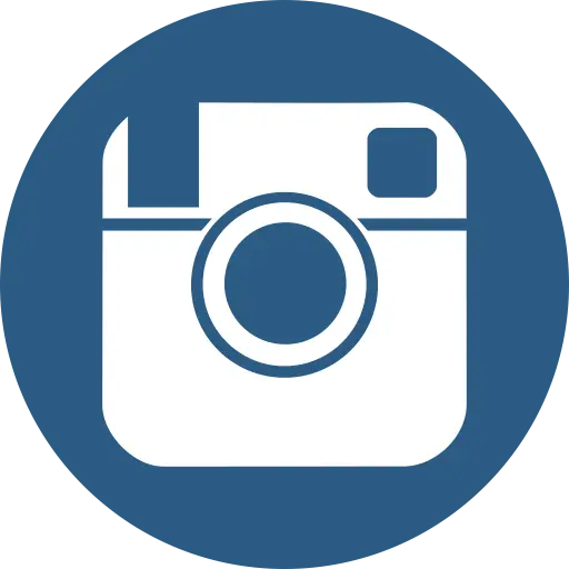 Blue Circular Instagram Icon Logo