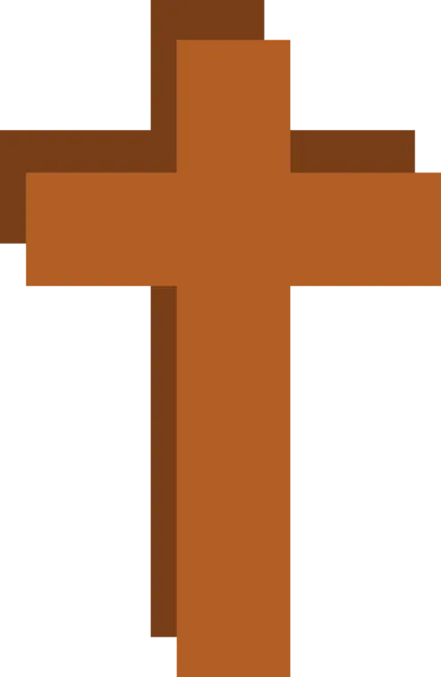 Simple Wooden Religious Cross Illustration