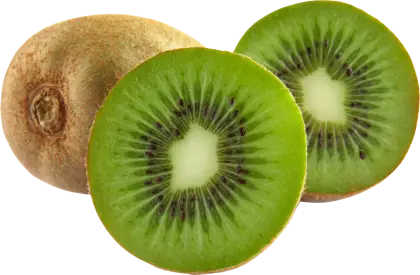 Sliced Green Kiwi Fruit