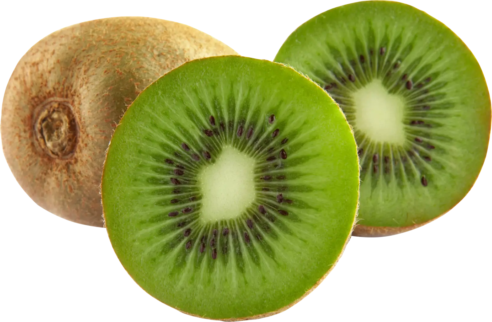 Sliced Green Kiwi Fruit
