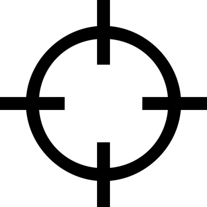 Simple Black Target Icon