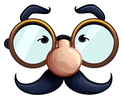 Funny Disguise Glasses with Mustache and Nose