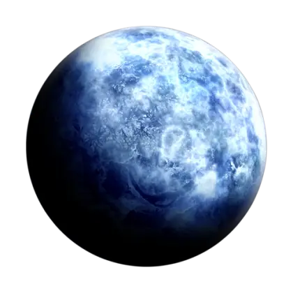 Blue Moon Illustration with Astronomical Theme