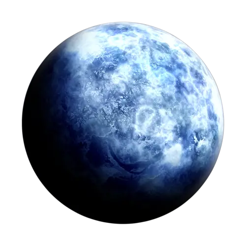 Blue Moon Illustration with Astronomical Theme