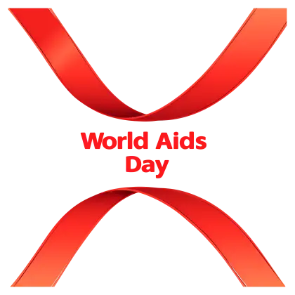 Red Ribbon Symbol for World Aids Day Awareness