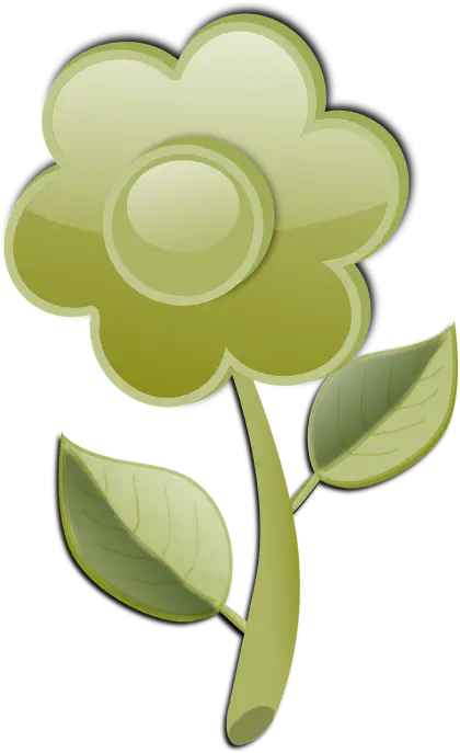 Green Cartoon Flower Design