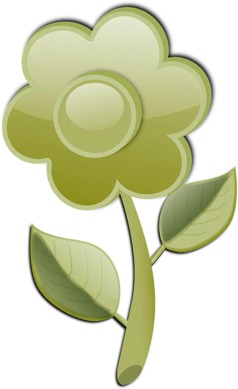 Green Cartoon Flower Design