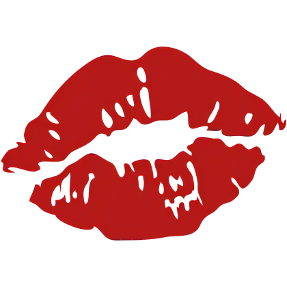 Red Lipstick Kiss Mark Illustration
