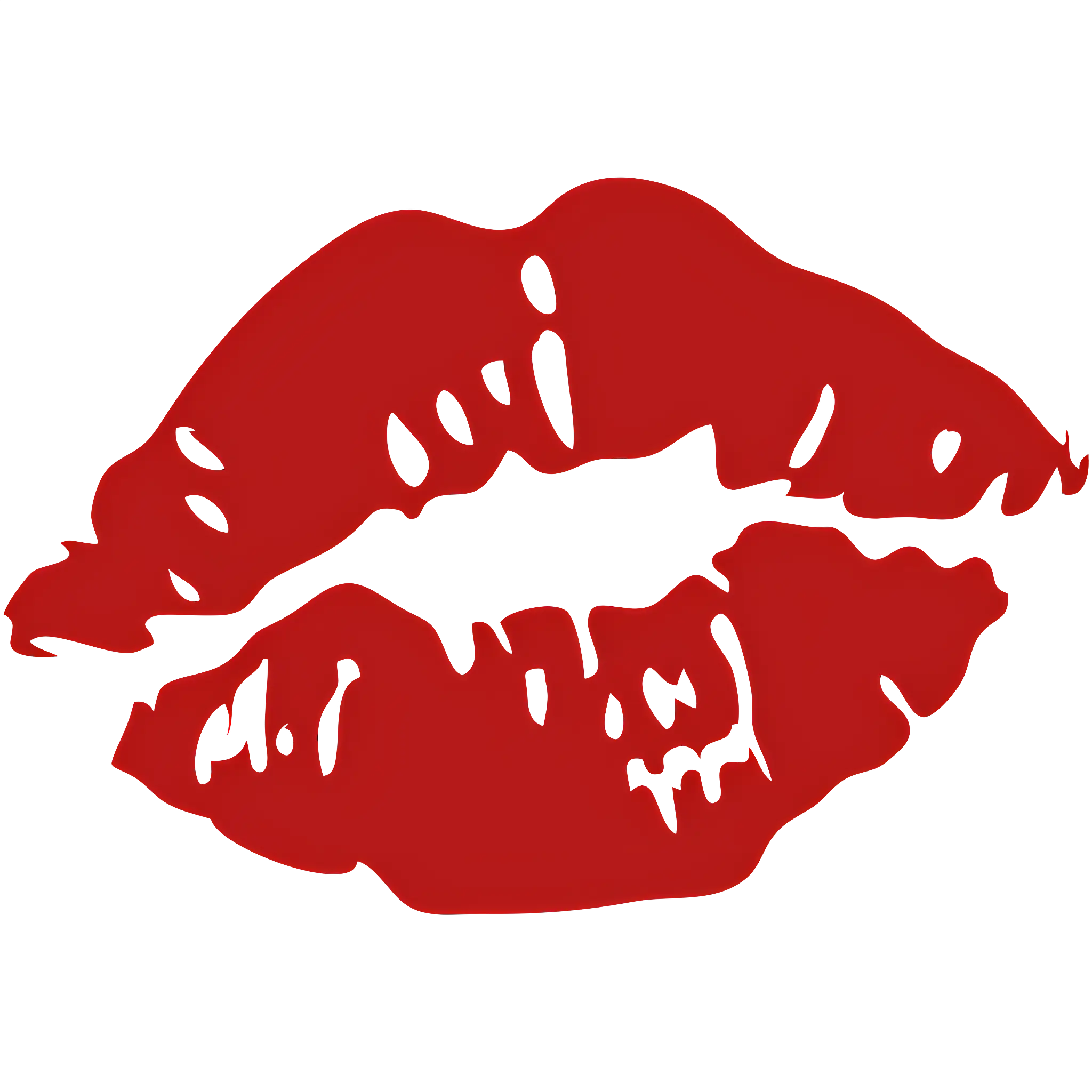 Red Lipstick Kiss Mark Illustration