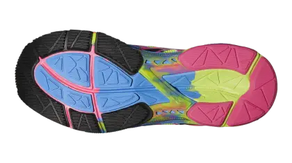 Colorful Athletic Shoe Sole with Dynamic Grip Design