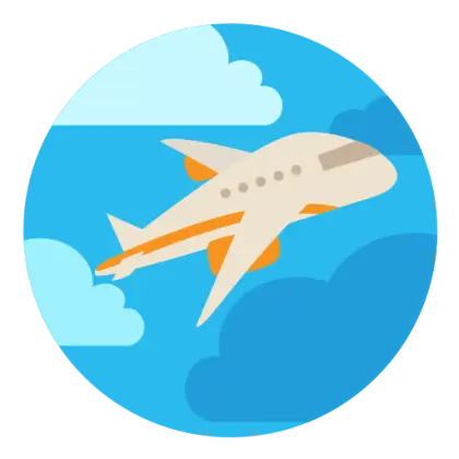 Airplane Flying Through the Sky