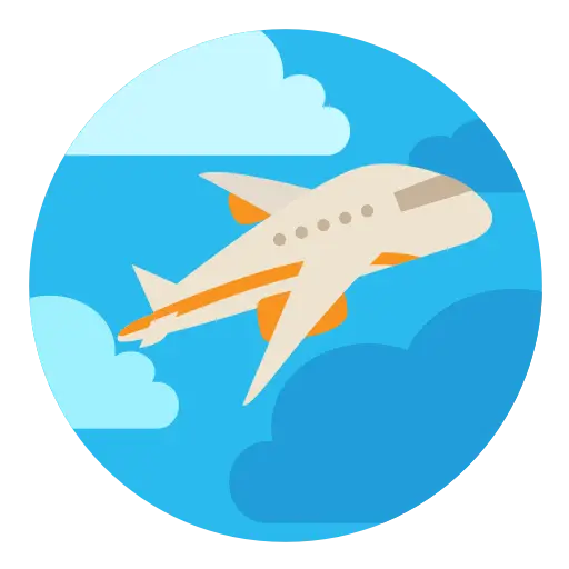 Airplane Flying Through the Sky