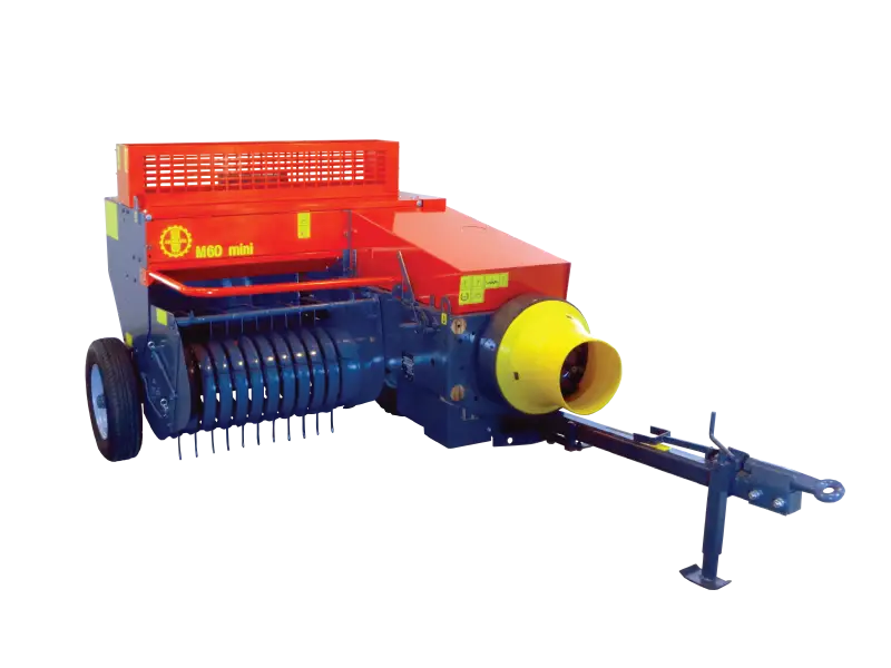 Red and Blue Hay Baler for Agricultural Use