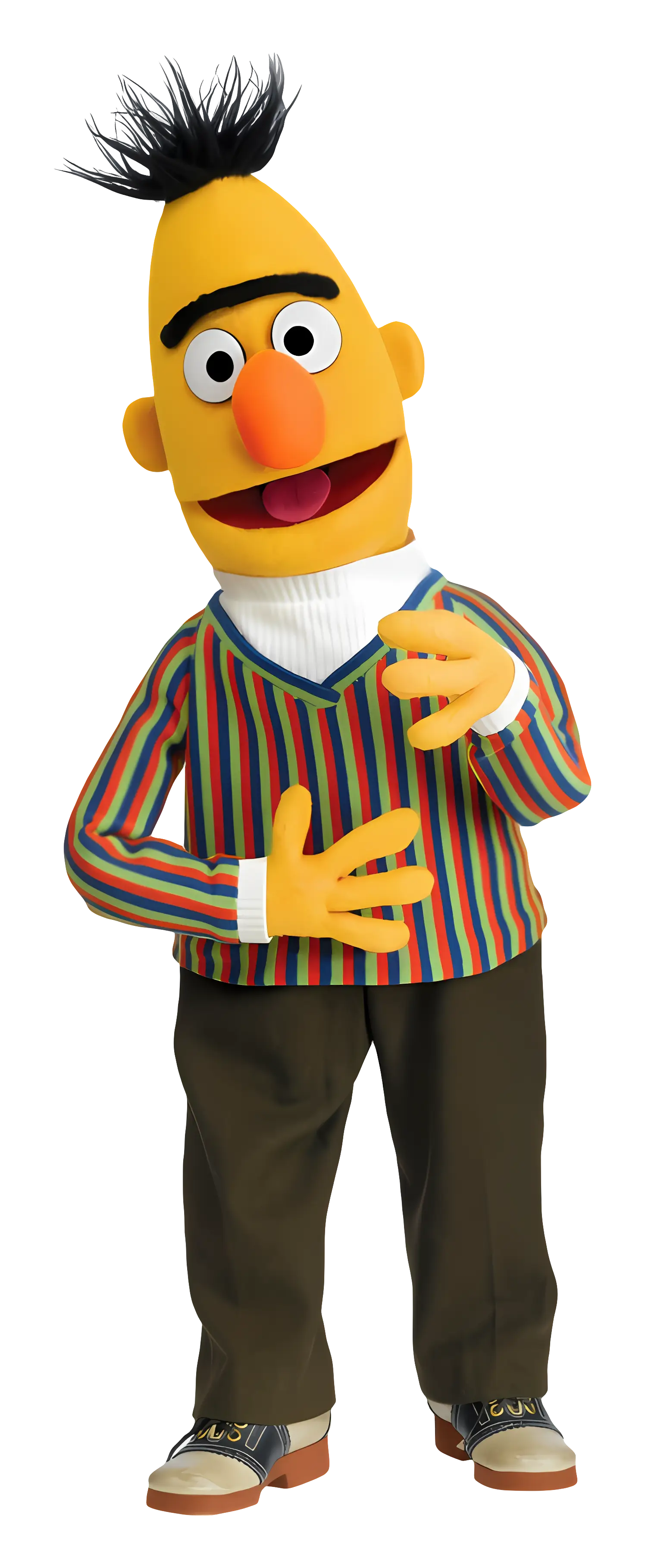 Cartoon Figure in Striped Shirt