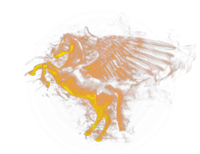 Golden Pegasus Illustration