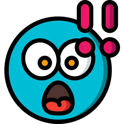 Surprised Blue Emoji