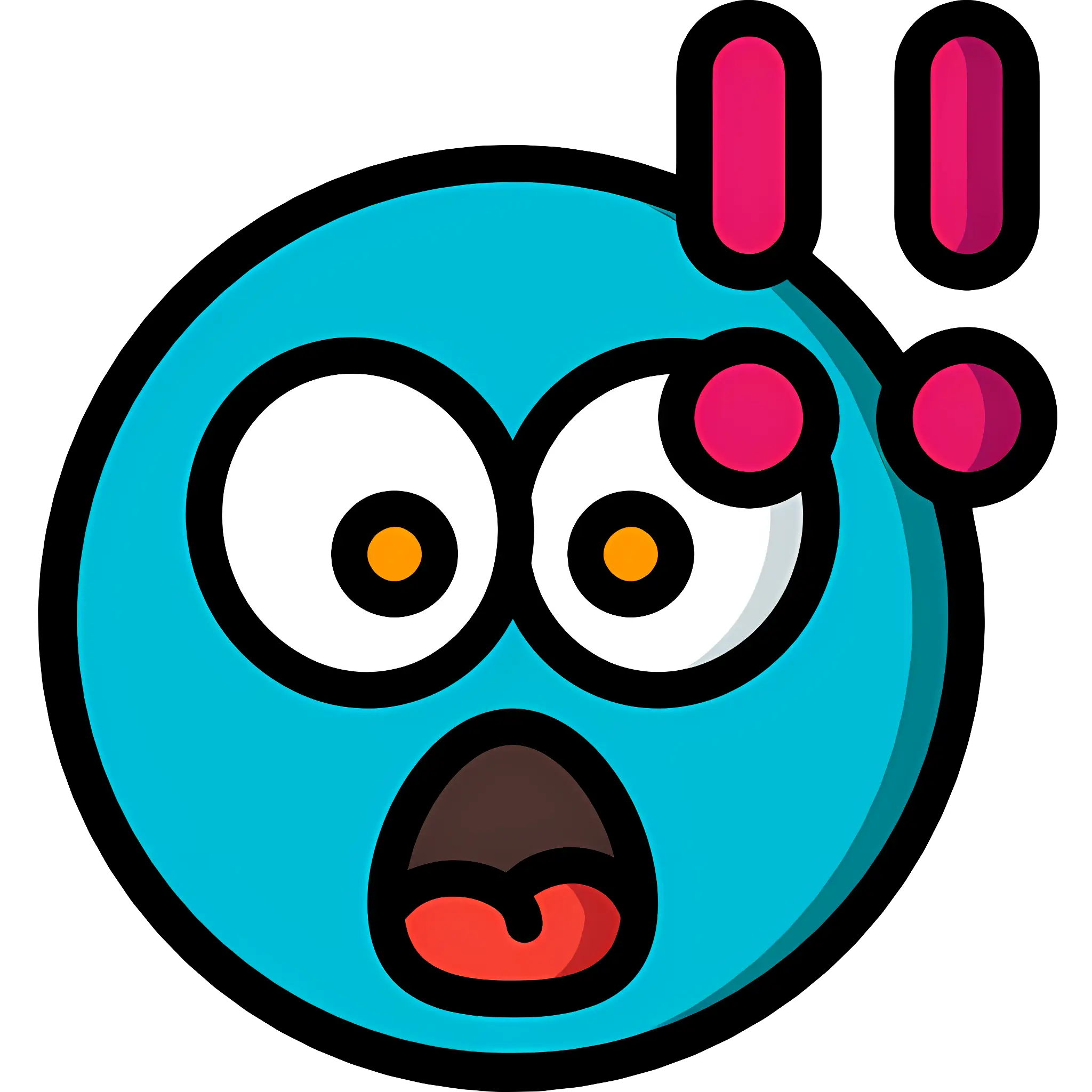 Surprised Blue Emoji