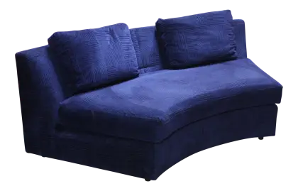 Blue Curved Sofa
