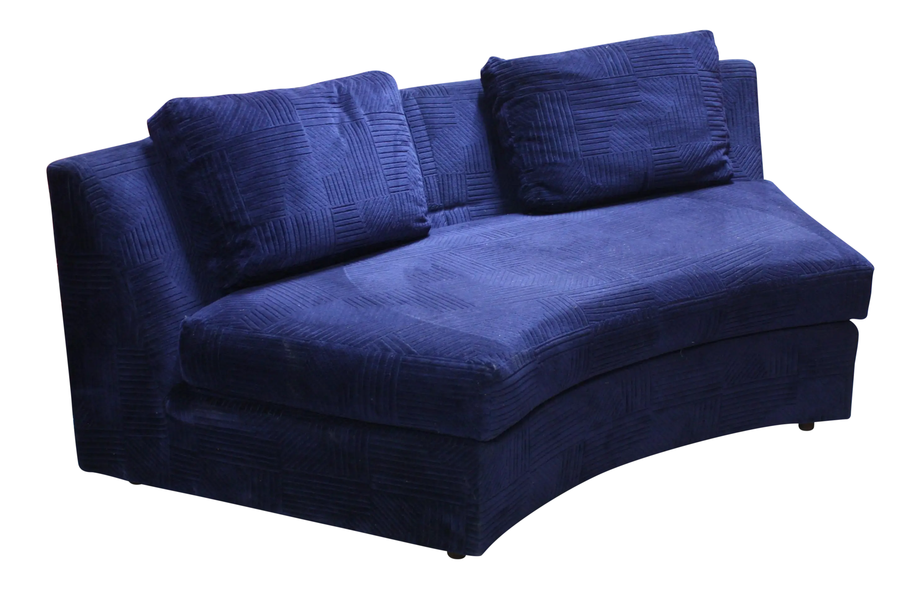 Blue Curved Sofa