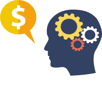 Brain with Gears and Money Symbol