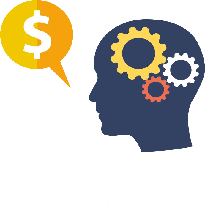Brain with Gears and Money Symbol