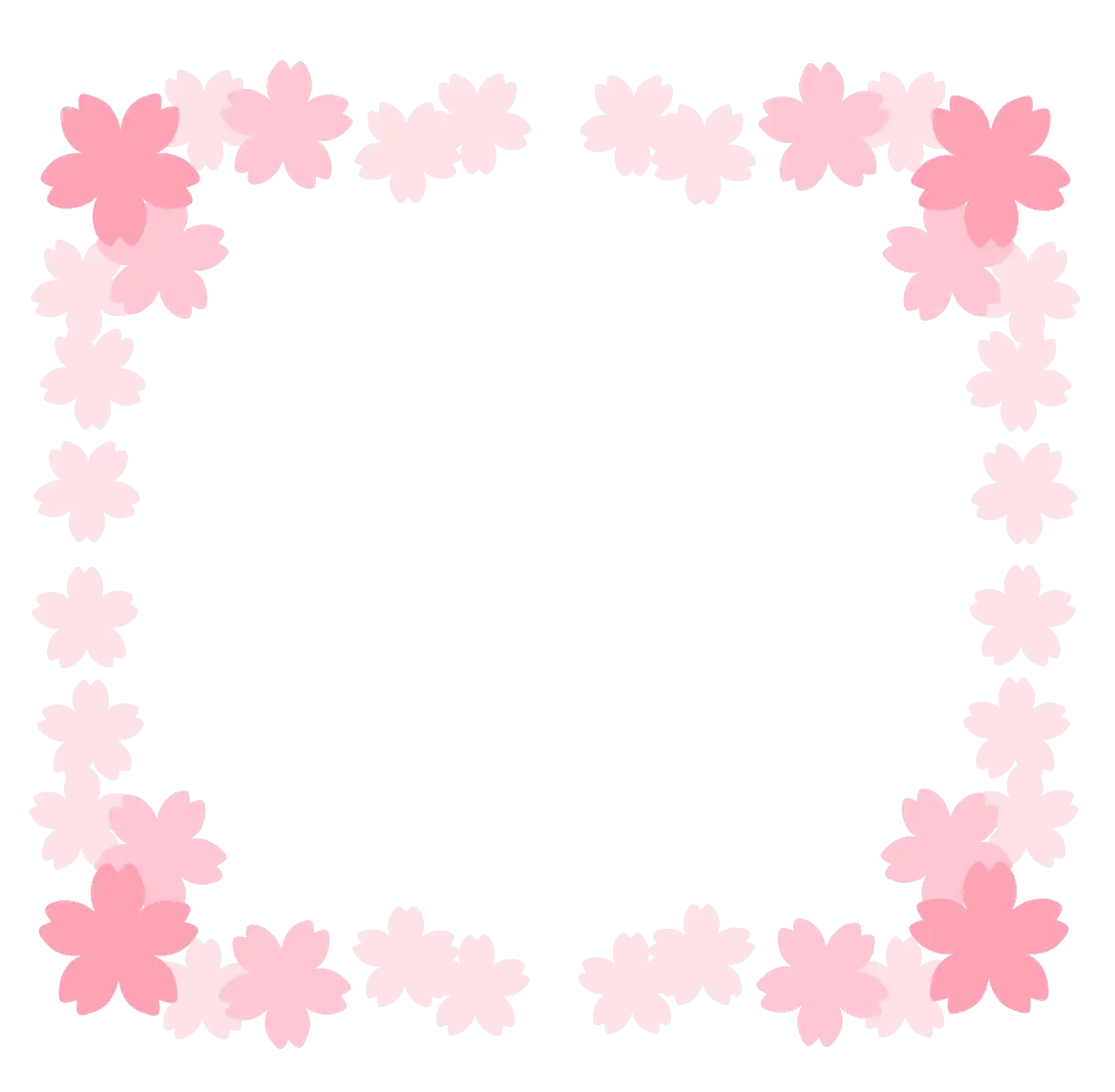 Pink Cherry Blossom Border Design