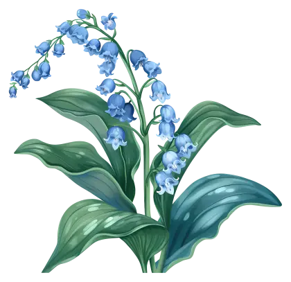 Blue Lily of the Valley Floral Design