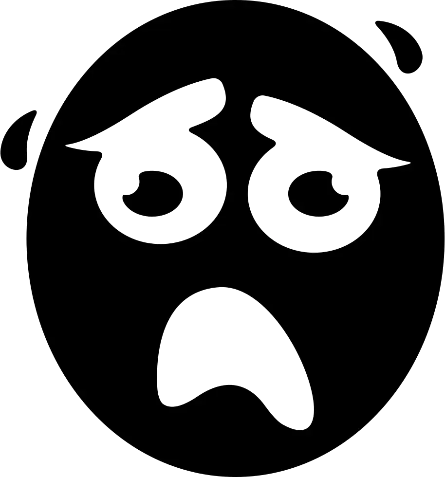 Worried Face Emoji Design