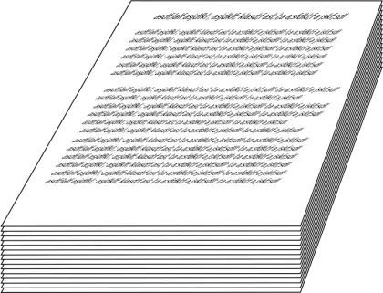 Stack of Papers with Text