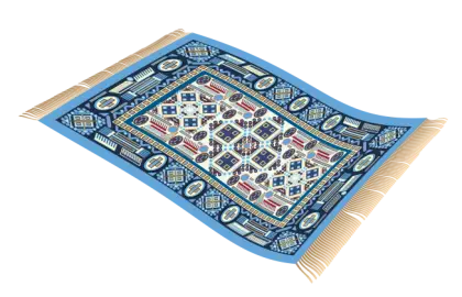 Blue Patterned Carpet for Home Decor