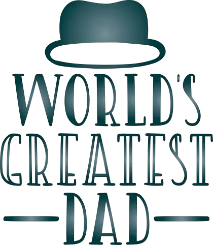World&#039;s Greatest Dad Typography with Hat