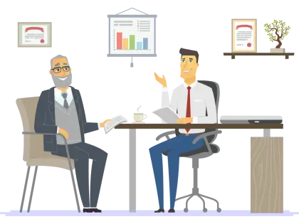 Office Discussion Illustration