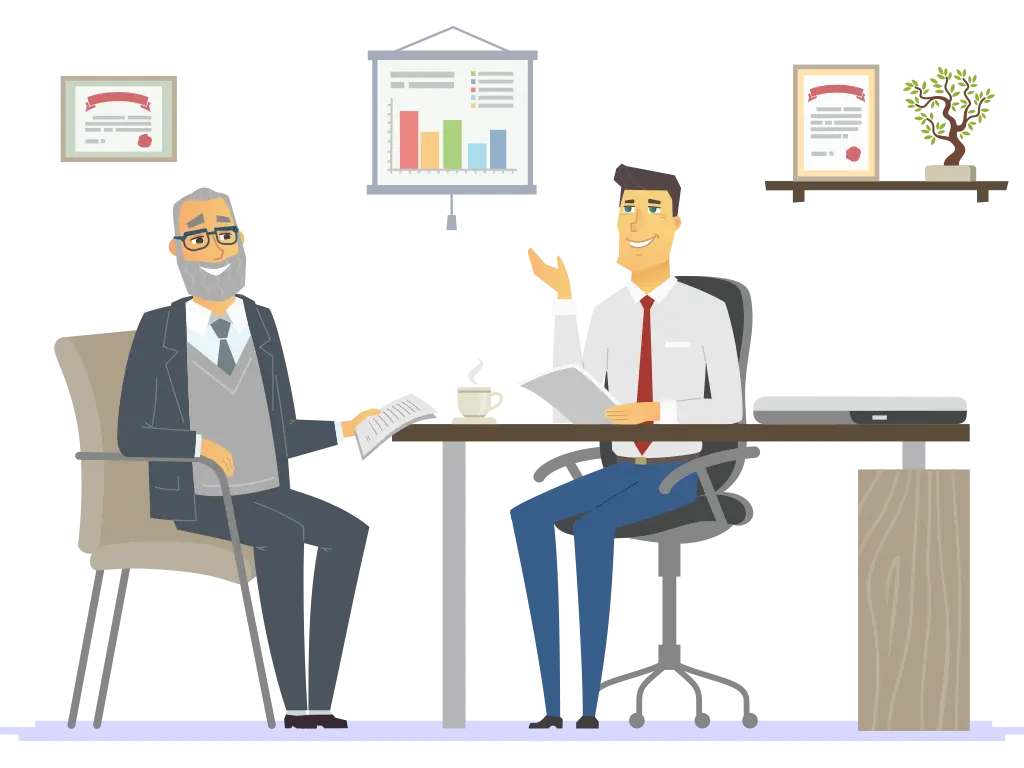 Office Discussion Illustration