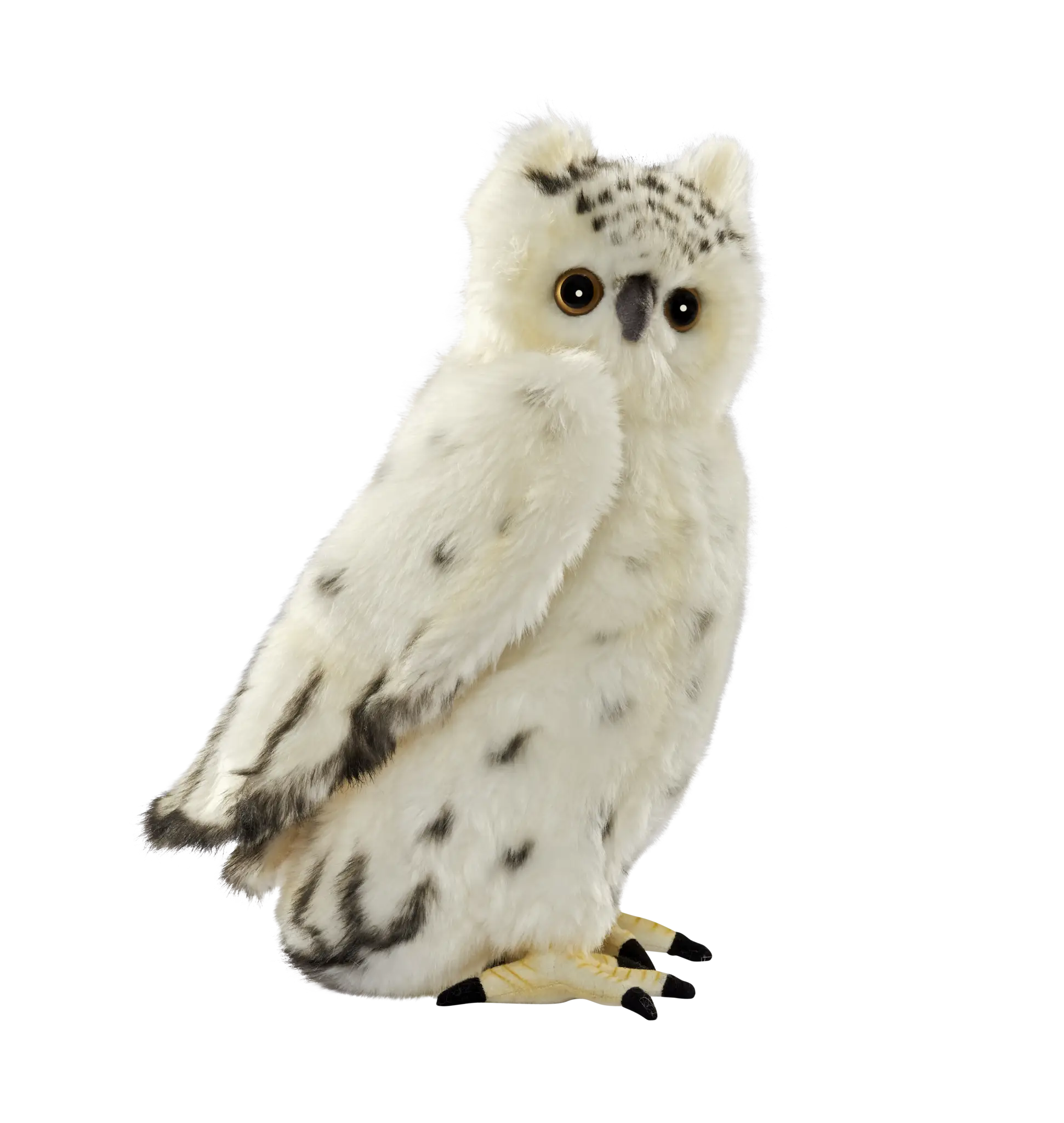 White Owl Figurine with Feathery Texture