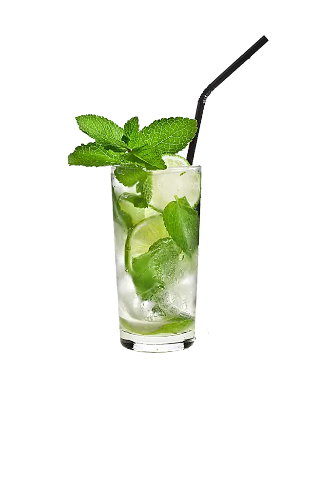 Mojito with Mint and Lime in a Glass