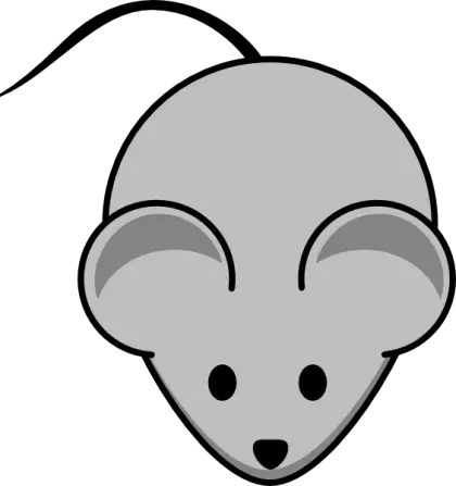 Simple Gray Mouse Icon Illustration