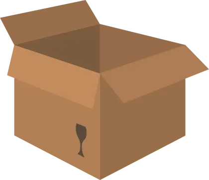 Empty Open Cardboard Box for Packaging