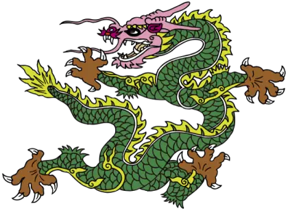Illustrated Green Dragon Artwork