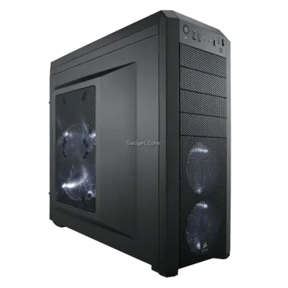 Black Computer Case with Cooling Fans