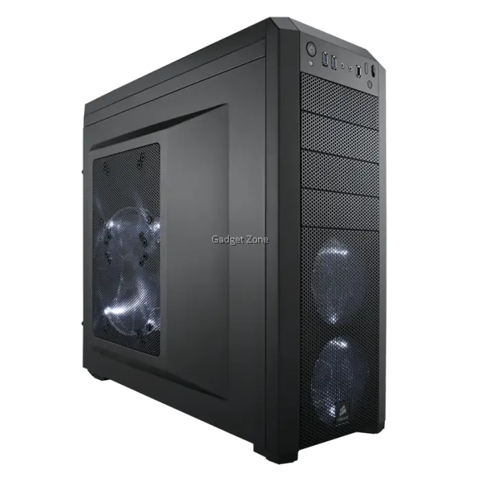 Black Computer Case with Cooling Fans