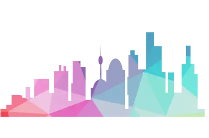 Colorful City Skyline