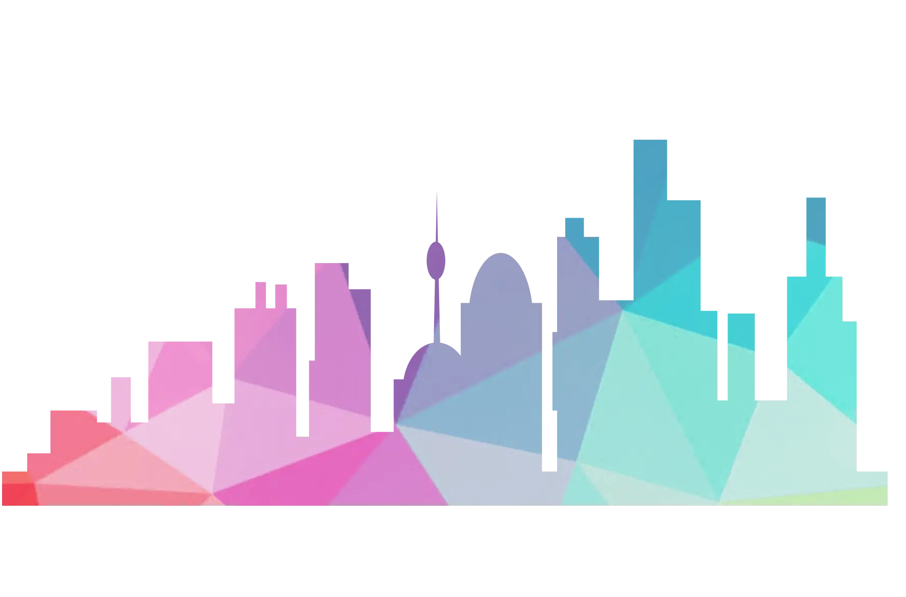 Colorful City Skyline