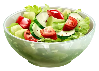 Fresh and Healthy Vegetable Salad in Bowl