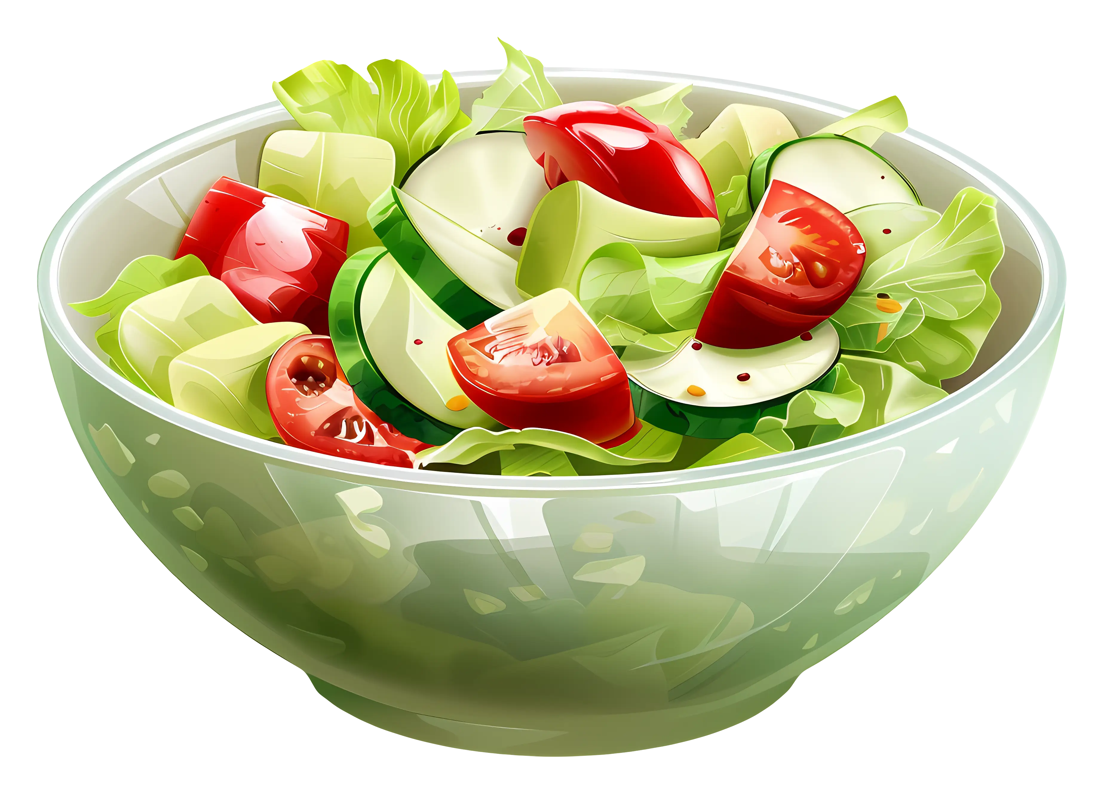 Fresh and Healthy Vegetable Salad in Bowl